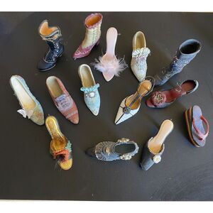 Miniature Shoe Collection 12 Piece‎ Lot Heals Boots and Flip Flops